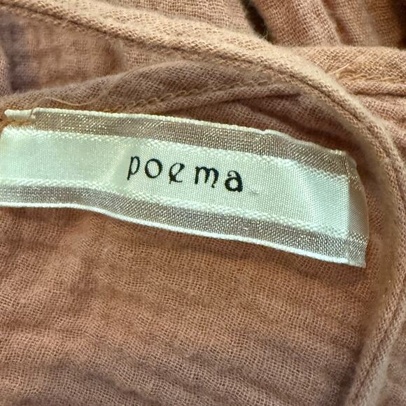 Poema Women’s Rust Cutout Midi Dress Sleeveless Boho Summer Casual Size S - Picture 4 of 4